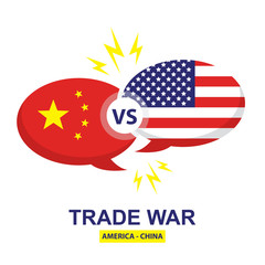 Trade war, USA versus China. America-China tariff business global exchange international.