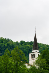 Fototapeta na wymiar Pontifical Basilica of Saint Anthony of Padua in Kobarid, Slovenia