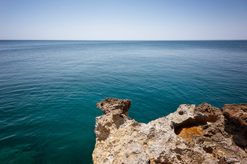 cliff with horizon in the background in Sicily