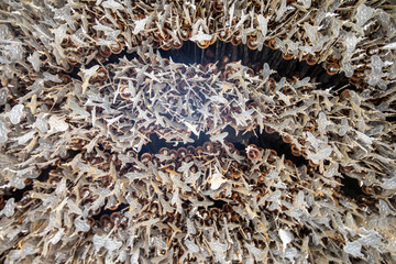 Silver prayer leaves hanging of decoration Wat Rong Khun (The White Temple).