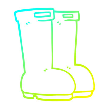 recommend clip art: cold gradient line drawing cartoon wellingtons