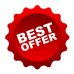 red vector banner best offer