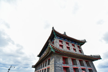 Naklejka premium The part of ancient architecture in Shanhaiguan, the Great Wall, China
