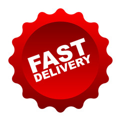red vector banner fast delivery