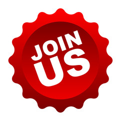red vector banner join us