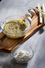 Plate of vegetables pie with ricotta cheese