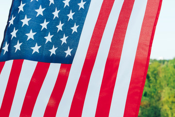 Fototapeta premium The flag of the United States is packed