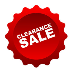 red vector banner clearance sale