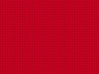 Red plastic constructor blocks plate seamless pattern flat design