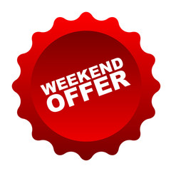 red vector banner weekend offer