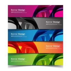Naklejka premium Vector Abstract banner web template