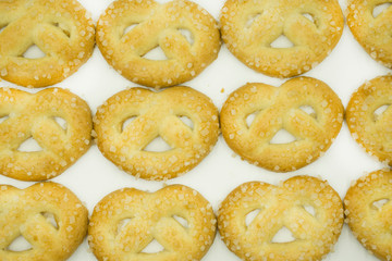 butter cookies isolated on white background