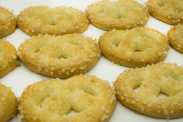 butter cookies isolated on white background