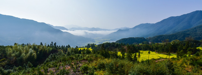 Mountain scenery in Wuyuan, Jiangxi, China