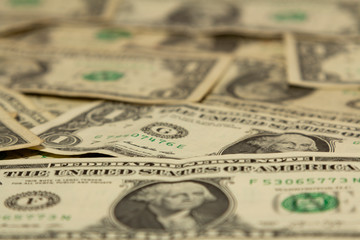 Carpet made of dollar bills.