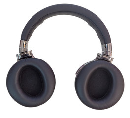 Inside view of padded isolated wireless noise canceling headphones.
