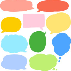 カラフルなふきだし