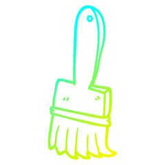 cold gradient line drawing cartoon paint brush