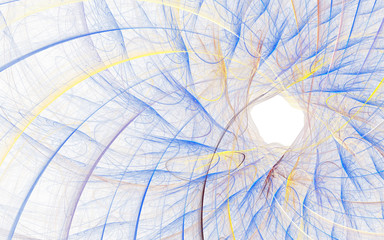 blue abstract fractal background 3d rendering illustration