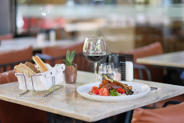 Specially crafted lamb shank, Tomato, Beaver and Red Wine