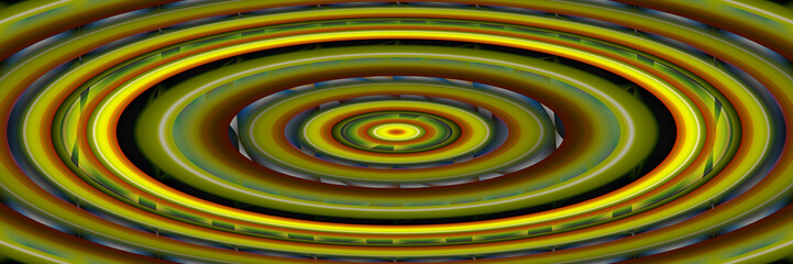 Digital Art, panoramic abstract three-dimensional objects with soft lighting, Germany