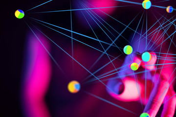 Digital Network and data concept