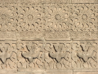 macro shoot of carvings on old historic buildings and walls