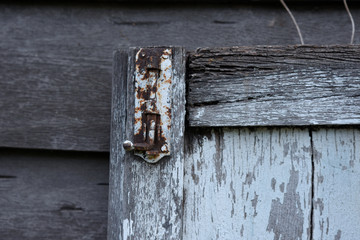 old wooden door with lock