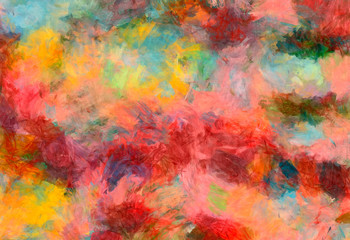 Watercolor background. Colorful texture. Oil painting style.