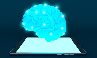Artificial intelligence concept. 3d rendering