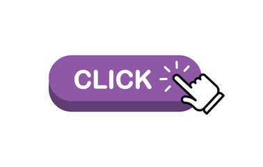Click here button with hand clicking icon