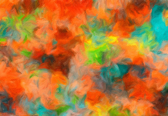 Watercolor background. Colorful texture. Oil painting style.