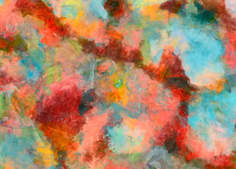 Watercolor background. Colorful texture. Oil painting style.