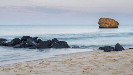 shore long exposure morning