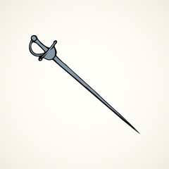 Old Epee. Vector drawing