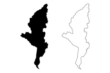 Manicaland Province (Republic of Zimbabwe, Provinces of Zimbabwe) map vector illustration, scribble sketch Manicaland map..