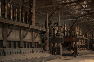 Aluminum plant. aluminum smelting bucket. Safe environmental high-tech processes. Modern smelter. Melting furnace