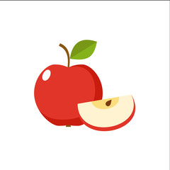 Apple on a white background isolated