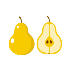 Pear on a white background isolated