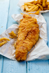 Traditional English fish and chips