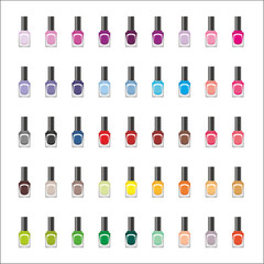 Set of nail polishes