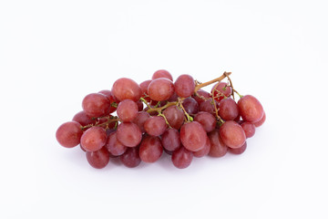 Purple Grapes on white background