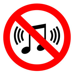 No sound vector sign