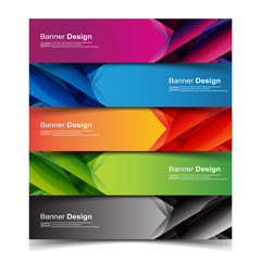Naklejka premium Vector Abstract design banner web template