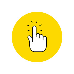 Obraz premium Hand click vector icon