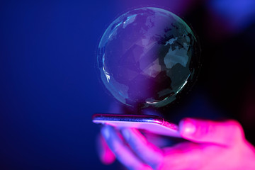 Global network concept. 3D rendering