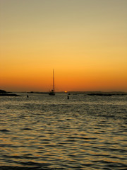 Secuencia de fotos de la puesta de sol del 24 de julio de 2009. San Vicente do Grove (España). Foto 6.