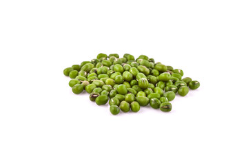 Mung beans isolated on white background