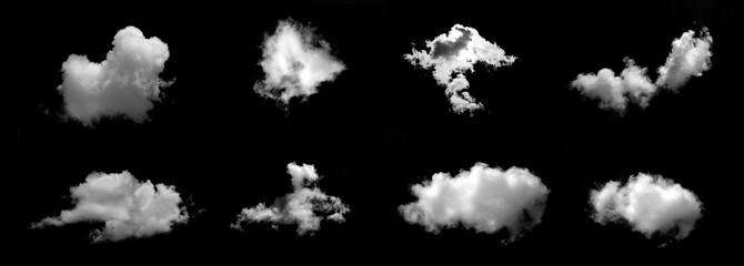 White cloud object for nature design summer background - obrazy, fototapety, plakaty