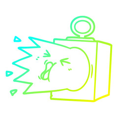 cold gradient line drawing cartoon industrial lamp